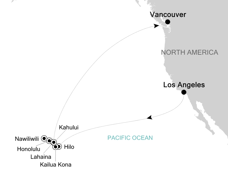 French Polynesia & Pacific Cruise Itinerary Map